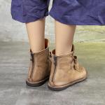 S087 New Martin boots retro leather handmade bowknot fashion flat ladies short