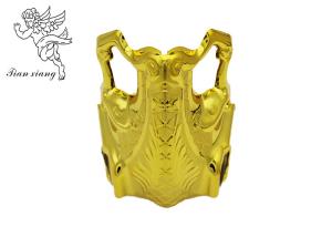 China Gold Corner Casket Corners With PP Plastic , Coffin Fittings For Adult factory
