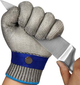 China Stainless Steel 316 A5 Metal Mesh Gloves For Cooking EN388 ANSI factory