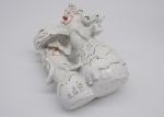 Decoration Christmas Snowman Candle Holder Polyresin Material White Color
