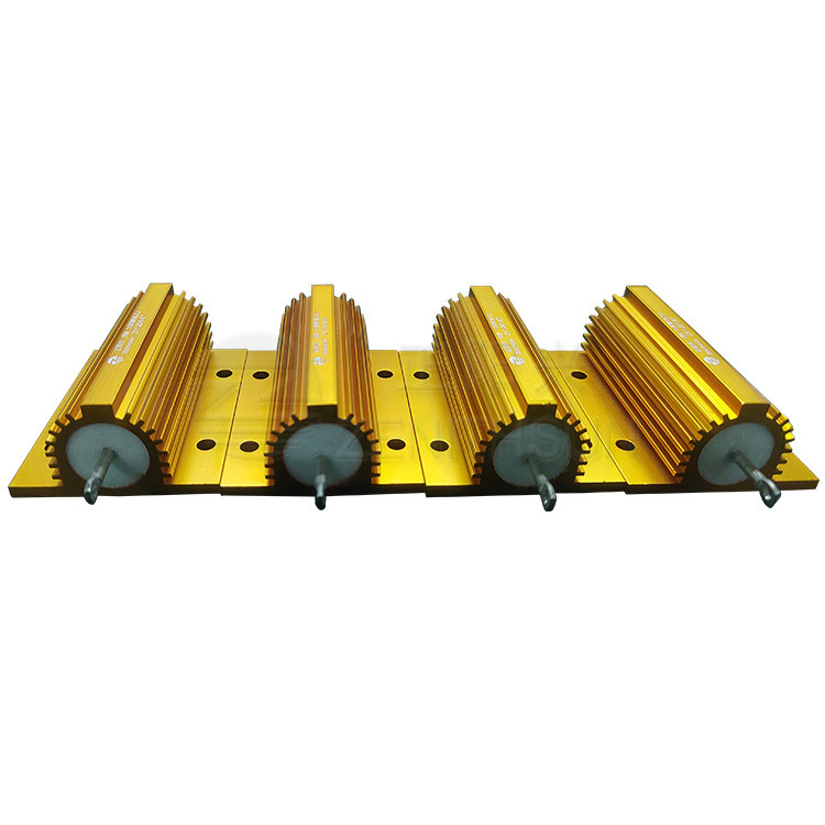 Gold Aluminum Housed High Power Resistor Wirewound Led 100W Load Resistor