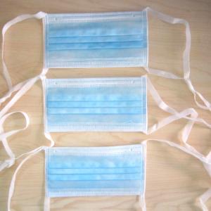 China Non Woven Surgical Medical Mask Anti Virus Dust 3 Layers Fiberglass Free factory