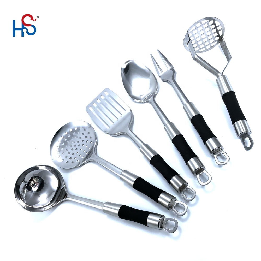 Stainless Steel Utensil Sets for Kitchen Soup Ladle Skimmer Turner Spatula Rice Scoop