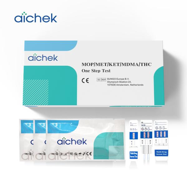 ISO 13485 One Step Rapid Test THC MOP MET KET MDMA Test Kit
