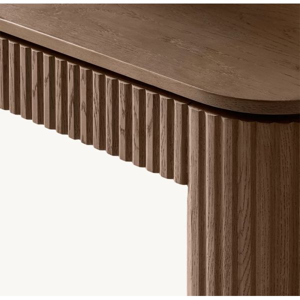 Modern Bedroom Walnut Console Table With Roller Shutter Door Cabinet