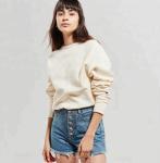 Soft Plain Crew Neck Sweatshirt Women Pullover Crew Sweatshirt