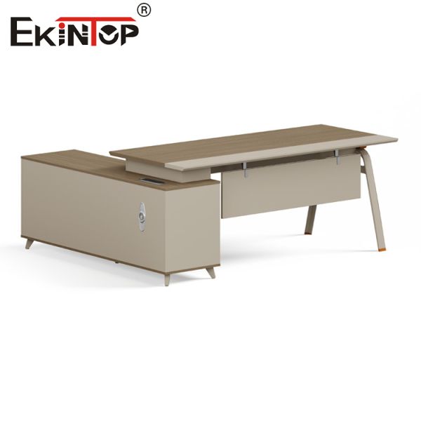 Ekintop Modern Wooden Corner Office Furniture Executive L Shape Office Table Desks