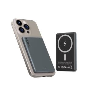 China Custom Magnetic Power Bank Li Polymer 5000mAh ABS+PC+Aluminum Alloy factory