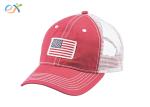 100% Cotton Twill Red Baseball Cap , Personalized Baseball Caps With Polyester