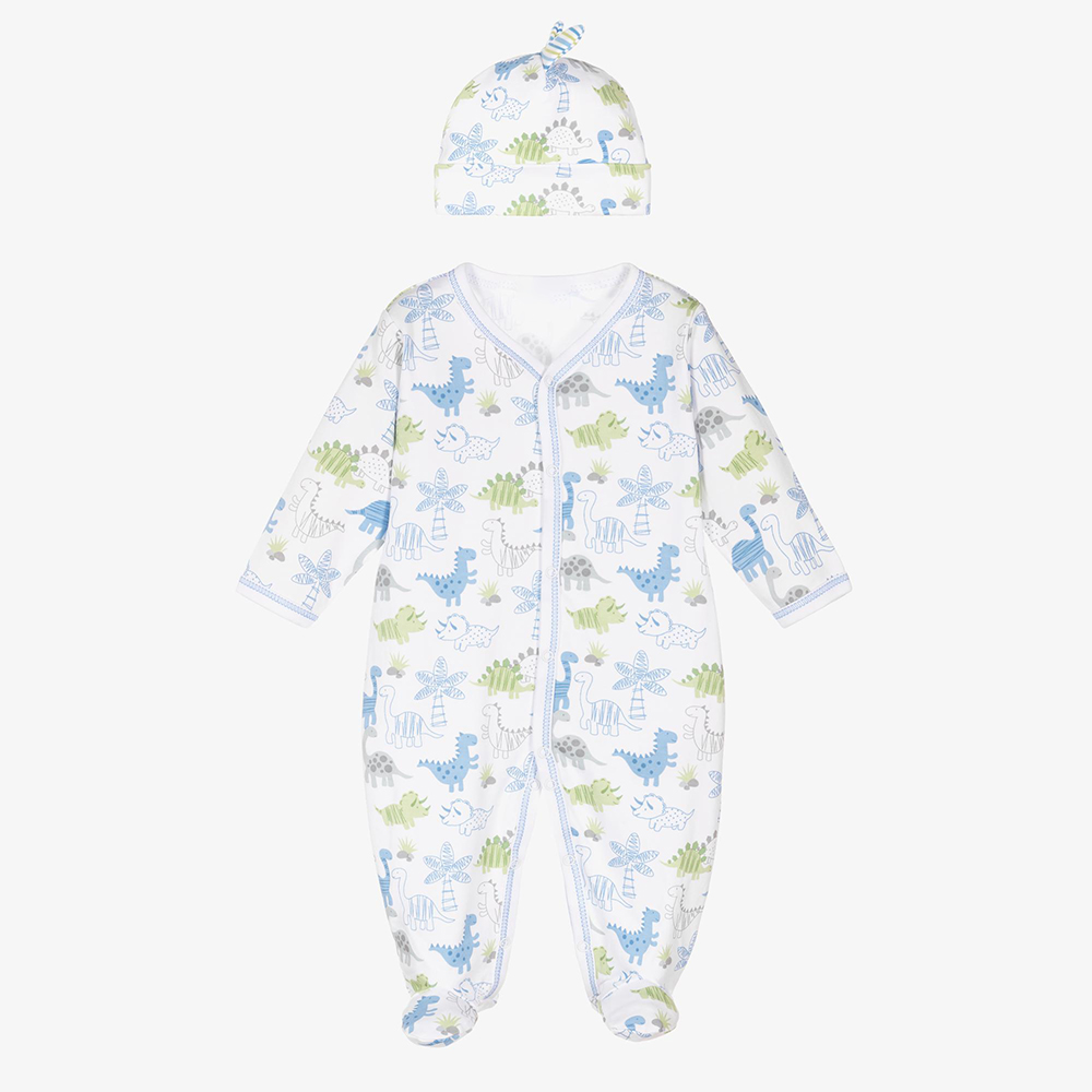 Autumn Newborn Baby Romper with Hat 2pcs Set Long Sleeved Printed Cotton Infant Girl Boy One-piece Jumpsuit