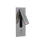 Adjustable recessed flexible LED headboard reading lamp USB aluminum hotel villa