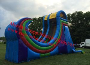 China Half pipe giant inflatable water slide rents for 20′ tallx30 longx16′wide factory