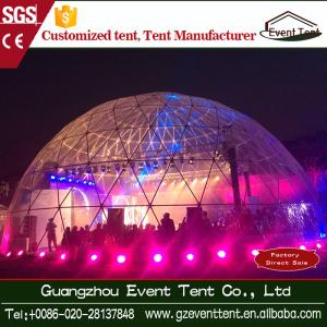 China Dia 20 Transparent Clear Roof Geo Dome Tent With Glass Window factory