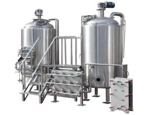 China 200 - 500 L Customized Two Vessel Brewing System For Beer Brewing Company factory