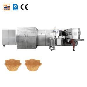 China 380V Stainless Steel Waffle Basket Production Line Waffle Biscuit Baker factory