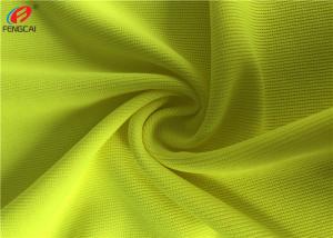 China 100% Polyester Fluorescent Material Fabric Weft Knitting Dry Fit Golf Polo Shirt Fabric factory
