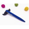 Buy cheap bule color rubber face metal pen with clip logo metal pen from wholesalers