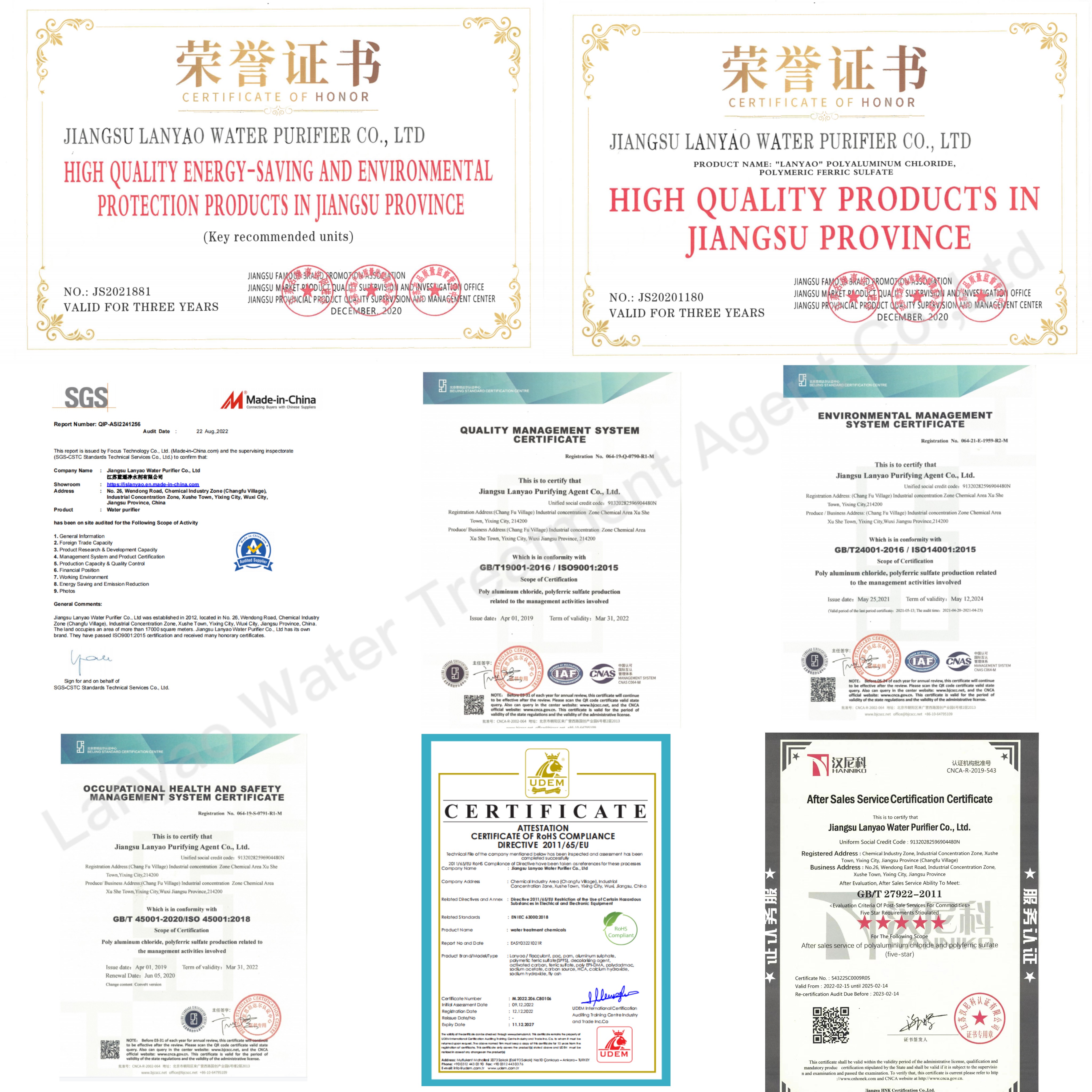 Iron Free 17% Wastewater Treatment Chemical Aluminum Sulfate Cas 10043-01-3 White Color