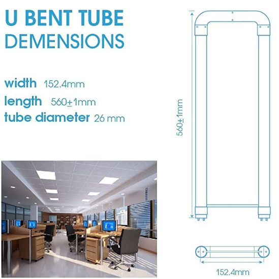 U Bend LED Tube Light 18W 2000LM High Bright Dual-Ended Power
