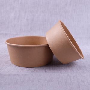 China 500ml Round Paper Takeaway Food Containers Natural Color Biodegradable factory