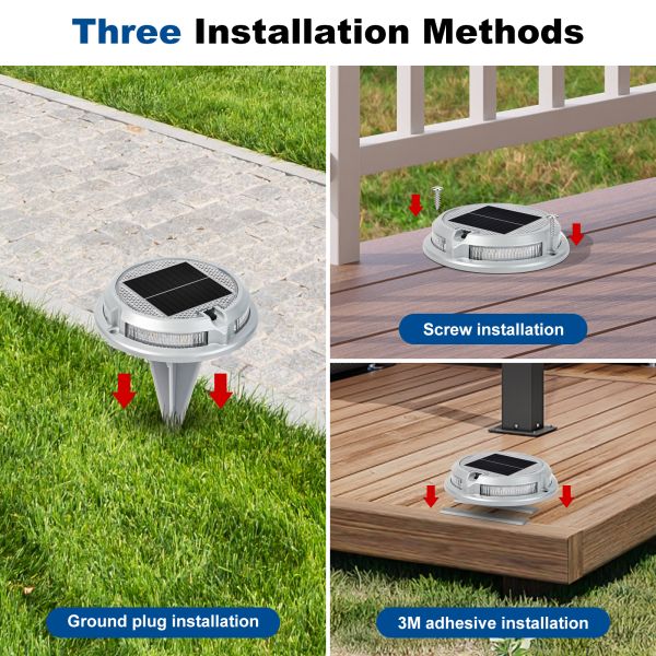Solar Dock Light with 360 Beam Angle 10000 Hours Lifespan and 2V Input Voltage for Outdoor LED Lighting