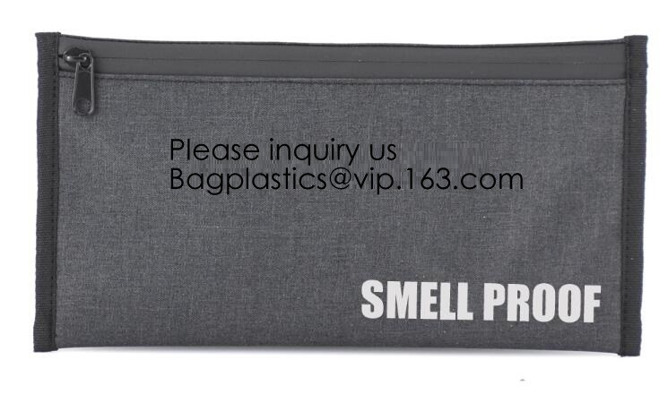 Travel Premium Odor Weed Pouch Smell Proof Bag Case With Mesh Divider Pockets Active Carbon Smell Proof Bag Water Repell