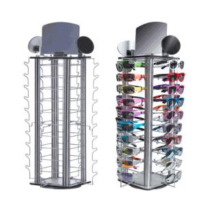 China 40pc Open Metal Wire Sunglasses Display Rack , Portable Optical Display Stands factory