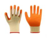 Latex Coating Rubber Dipped Gloves Heavy Duty Hand Gloves For Construction