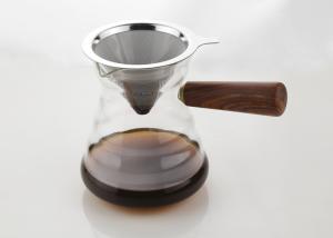 China Heat Proof Glass Pour Over Coffee Maker Double Wall With Dripper factory