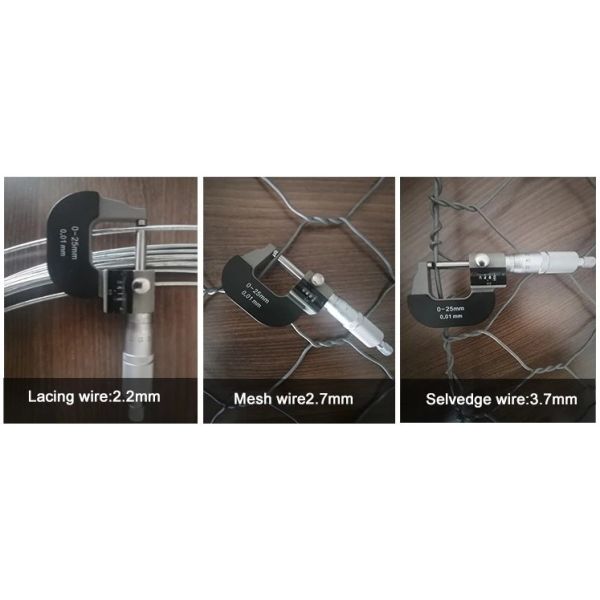 Hexagonal Wire Mesh Wall Basket , 2x1x1meters Wire Cages For Rock Retaining Walls