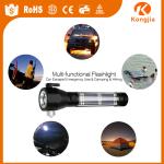 Solar Charging LED Flashlight with Compass, Safety Hammer,Belt Cutter,Magnet .