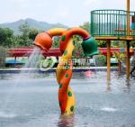 Colorful Carp Spray Park Equipment For Children / Kids in Water Park Fiberglass