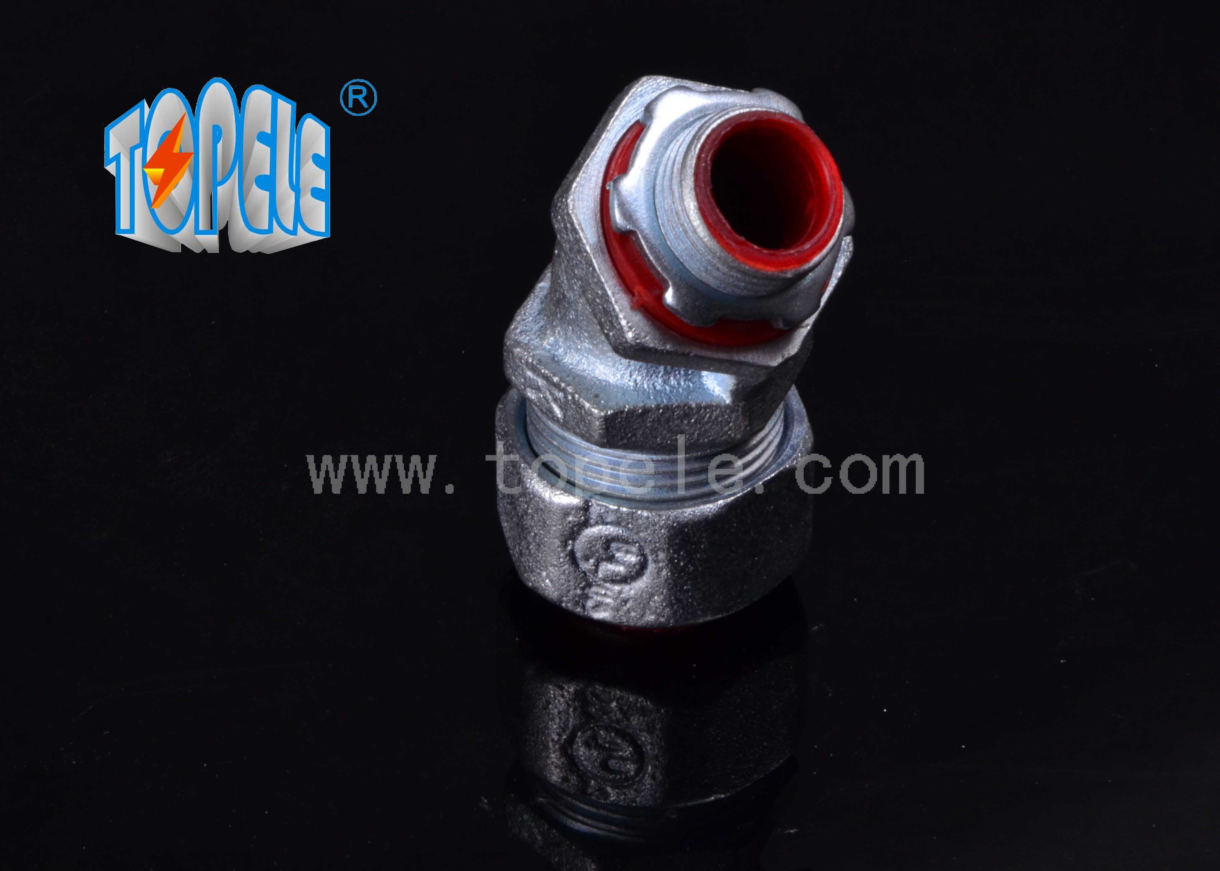 Liquidtight Flexible Conduit And Fittings , Liquid Tight 90 Degree Angle Connector Zinc