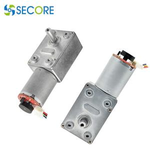 China Hall Encoder Dc Worm Gear Motor 180rpm 24V Dual Phase 12W With Self Lock factory