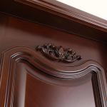 Interior Carving Flowers HDF Wood Doors Soundproof ISO Approved