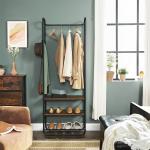Rustic Industrial Coat Stand, Multi-functional Hallway Unit, Coat Rack, Coat