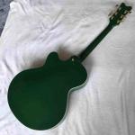Custom Gret Electric Guitar in Green Color Semi Hollow Body Jazz Electric Guitar
