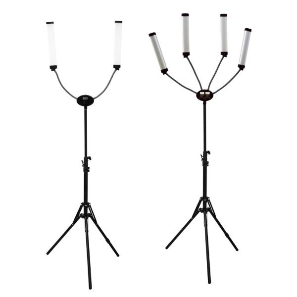AC DC Battery Powered Double Arms Led Fill Light CRI 95 50W Beauty Set With