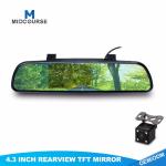 Anti-glaring Glass Rear View Mirror with 4.3 Inch Display/ Reversing Camera