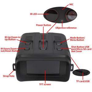 China NVG Digital Infrared Night Vision Goggles Binoculars Red Low Light Full Color 4K UHD 8X Zoom factory