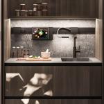 Contemporary Automatic Folding Particle Board Wood Storage Kitchen Cabinet With