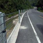 Road Wire Rope Barrier Fences Stainless Steel Cable Barrier With Flexible