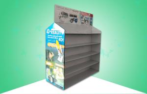 China 5 Shelf Pre Filling Cardboard Floor Display Stand , Cardboard Shelf Display factory
