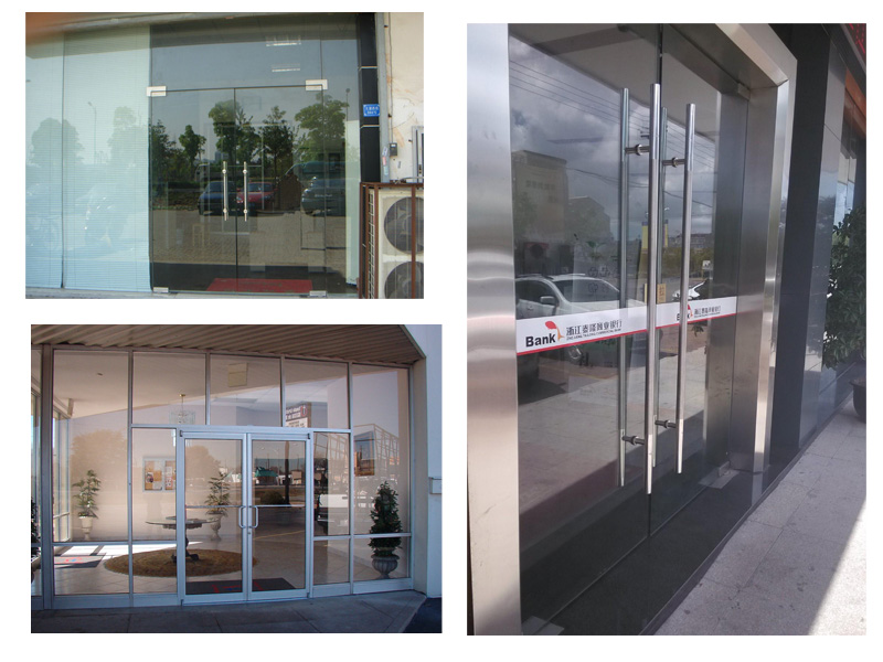 SUS304 Stainless Steel H Type Glass Door Handle Sample 1-3 Working Days Finish SSS/PSS