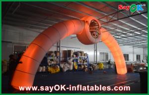 China Inflatable Halloween Archway Orange Advertising Arch Inflatable Finish Line Arch / Archway Led Arch 3X6m factory