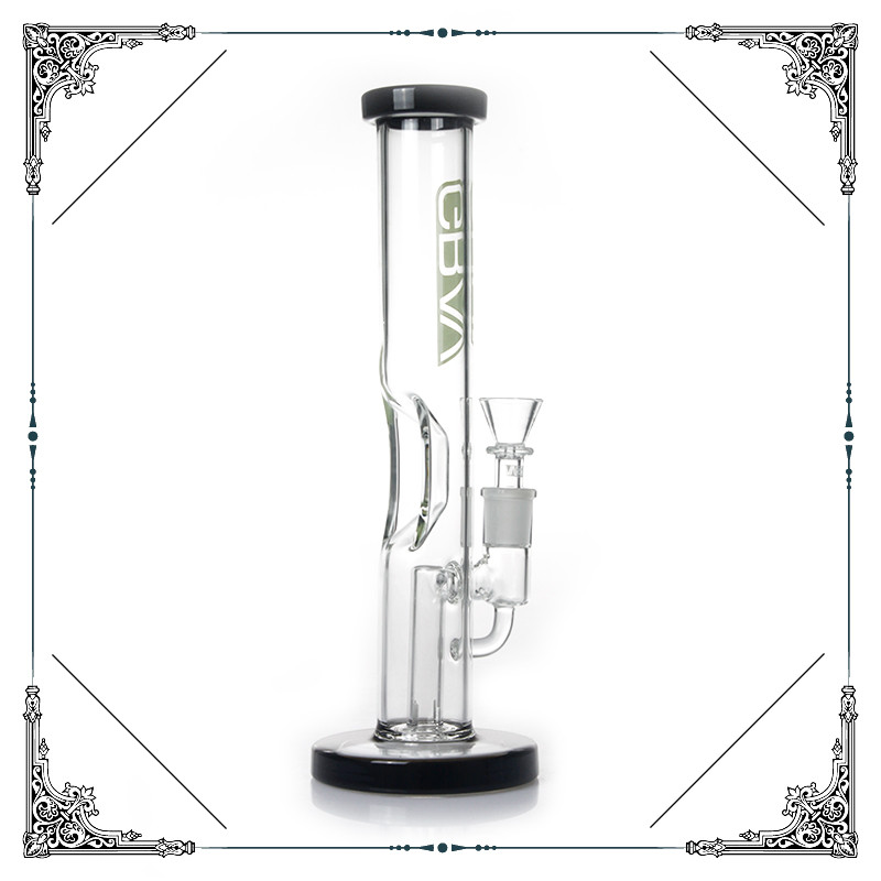 Grav Straight Glass Water pipes Tube With Six-lines Perc Thick Ingot Ice Catcher Bongs