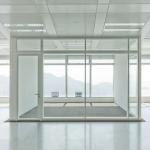 Modern Sound Proof Glass Partition With Powder Coating Aluminum Frame