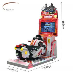 China 26'' LCD Screen Car Racing Game Machine Arcade Motorbike Simulator factory