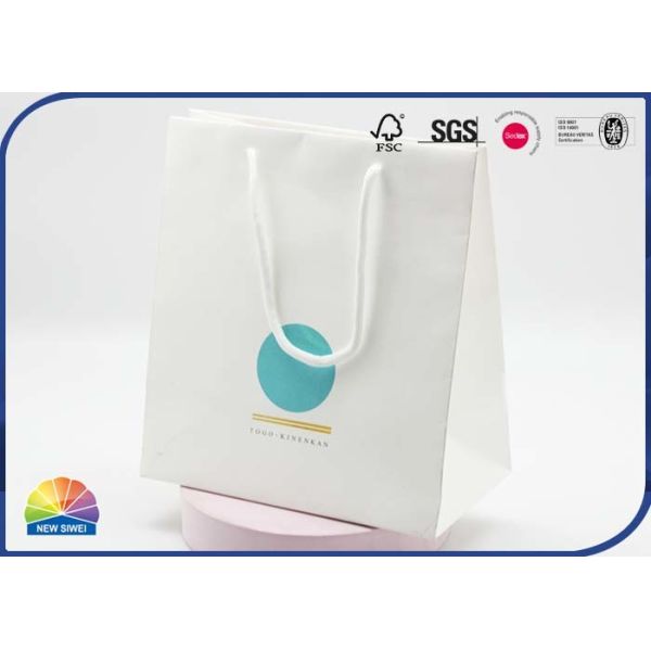 180gsm Biodegradable Printed Kraft Paper Shopping Bags With Handles