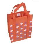 Red Foldable Promotional Gift Bags Canvas Shopping Tote Eco Friendly